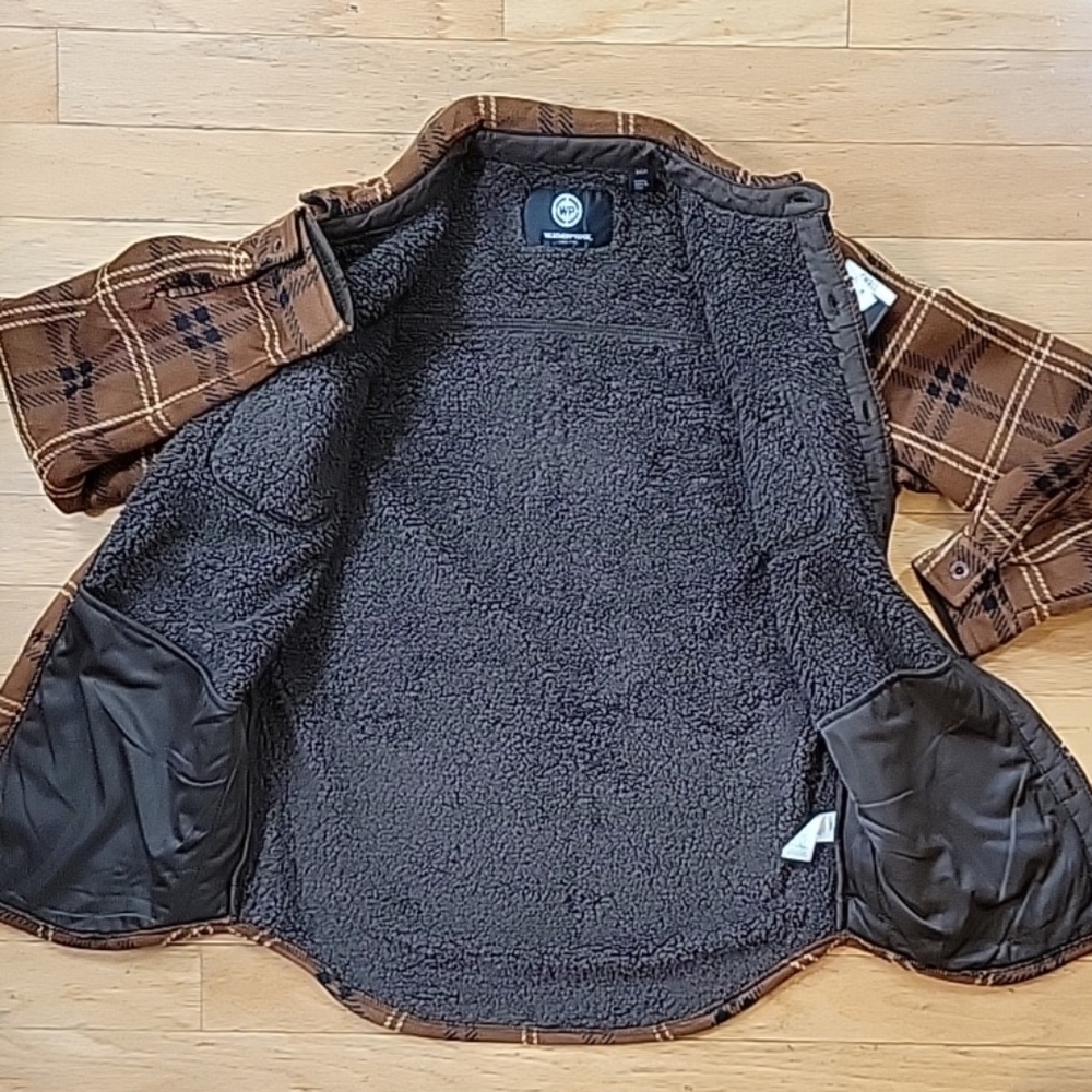 Weatherproof Shacket Men's Size Small Color Plaid Brown/Blue - Picture 10 of 14